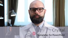  Presentation with mobile home - PPT layouts with telemedicine-consultation-with-physician-through background and a light gray colored foreground