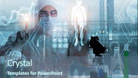  Presentation with mhealth - Theme consisting of telemedicine mhealth concept with young background and a ocean colored foreground