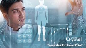  Presentation with mhealth - Beautiful PPT theme featuring brain computer interface - telemedicine mhealth concept with young backdrop and a teal colored foreground