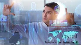  Presentation with mhealth - Theme featuring telemedicine-mhealth-concept-with-young background and a teal colored foreground