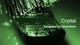  Presentation with fiber - Cool new presentation theme with telephone 3g - fiber optical backdrop and a  colored foreground