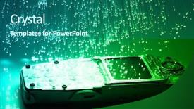  Presentation with fiber optics - PPT theme consisting of telephone 3g - fiber optics background with lots background and a  colored foreground