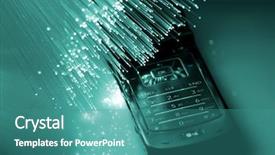  Presentation with optical - Presentation design having telephone 3g - fibre optical background and a  colored foreground