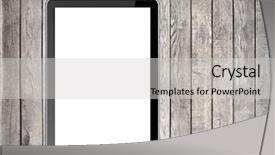  Presentation with wood - Amazing theme having telephone 3g - tablet computer isolated like ipades backdrop and a  colored foreground