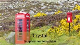  Presentation with telephone - Audience pleasing presentation design consisting of telephone booth and letter box backdrop and a yellow colored foreground