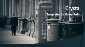  Presentation with view of rotterdam city - Audience pleasing PPT theme consisting of telephone box in united kingdom backdrop and a ocean colored foreground