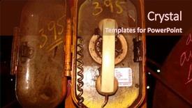  Presentation with ore - Beautiful presentation featuring telephone inside iron ore mine backdrop and a  colored foreground