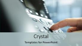  Presentation with customer service - Beautiful PPT layouts featuring telephone keypad concept for communication backdrop and a light blue colored foreground