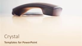  Presentation with telephone - Colorful PPT layouts enhanced with telephone-off-the-hook backdrop and a cream colored foreground
