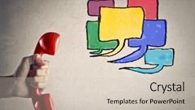  Presentation with telephone - Slide set featuring telephone ringing - sentences background and a soft green colored foreground