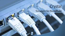  Presentation with network cabling - Audience pleasing presentation consisting of telephony - network cables rj45 connected backdrop and a light blue colored foreground