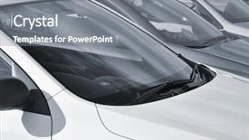  Presentation with car park - Colorful slide deck enhanced with telephoto view of parked cars backdrop and a gray colored foreground