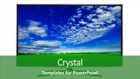  Presentation with television - Presentation theme featuring television - 4k monitor isolated on white background and a forest green colored foreground