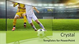  Presentation with television watching - Presentation theme consisting of television - 4k monitor watching smart tv background and a yellow colored foreground