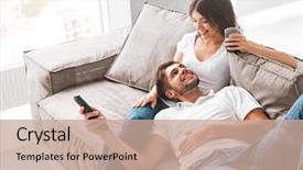  Presentation with dance beautiful couple dancing ballroom - Slide deck consisting of television - cheerful beautiful young couple drinking background and a coral colored foreground