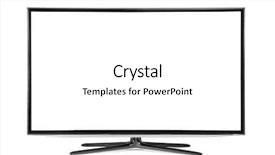  Presentation with television - Slides having television - monitor isolated on white background and a white colored foreground