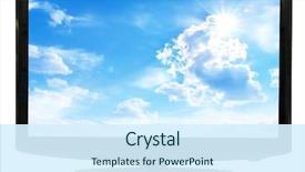  Presentation with television - Slide deck with television - monitor isolated on white background and a sky blue colored foreground