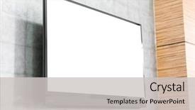  Presentation with television - Colorful PPT layouts enhanced with television - tv screen on wall backdrop and a light gray colored foreground