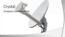 Presentation with satellite dish - Cool new presentation with television dish isolated on white backdrop and a white colored foreground