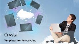  Presentation with happy 30th birthday word cloud - Slide deck with vegetables background tomatoes basil background and a lemonade colored foreground