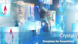  Presentation with video - Theme enhanced with television montage - concept of streaming video background and a  colored foreground