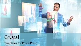  Presentation with live video streaming - Theme with television montage - concept of streaming video background and a  colored foreground