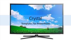  Presentation with television - Amazing presentation having television on the white background backdrop and a light blue colored foreground