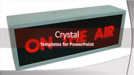  Presentation with air - Audience pleasing slides consisting of television radio - air sign - wooden backdrop and a tawny brown colored foreground