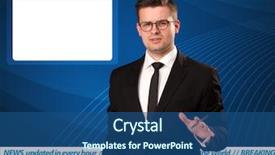  Presentation with news reporter - Slide deck featuring television reporter telling breaking news background and a ocean colored foreground