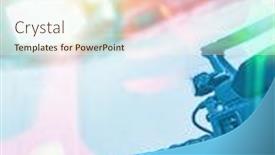  Presentation with studio lights - Presentation design featuring television-studio-with-camera background and a cream colored foreground