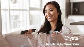  Presentation with asian - Cool new presentation with television work - photo of modern asian woman backdrop and a coral colored foreground