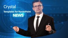  Presentation with tehnology - Colorful PPT layouts enhanced with televison presenter telling the news backdrop and a  colored foreground