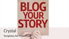  Presentation with story of an hour by kate chopin - Cool new PPT theme with tell truth - blog your story card isolated backdrop and a lemonade colored foreground