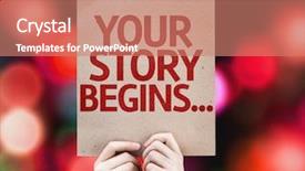  Presentation with story - PPT layouts consisting of tell truth - your story begins card background and a coral colored foreground