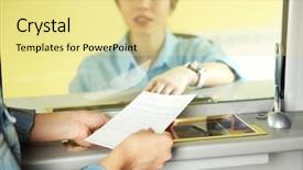  Presentation with utilities - Beautiful slides featuring teller window with working cashier backdrop and a blonde colored foreground