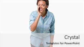  Presentation with african american families - Colorful PPT theme enhanced with telling secret rumor whispering malicious backdrop and a white colored foreground