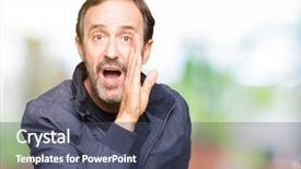  Presentation with talk - Cool new PPT theme with telling secret rumor whispering malicious backdrop and a  colored foreground