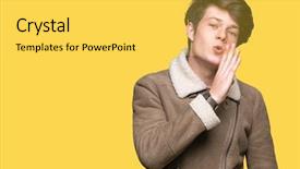  Presentation with winter - Colorful slide deck enhanced with telling secret rumor whispering malicious backdrop and a  colored foreground