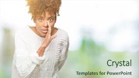  Presentation with african american sex - Cool new slide deck with telling secret rumor whispering malicious backdrop and a  colored foreground