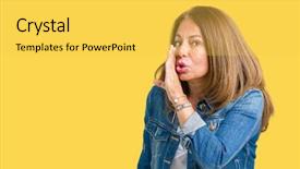  Presentation with middle schools - Slide set consisting of telling secret rumor whispering malicious background and a yellow colored foreground