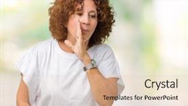  Presentation with talk - Amazing presentation design having telling secret rumor whispering malicious backdrop and a  colored foreground