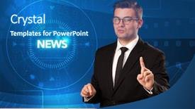  Presentation with tehnology - Slides featuring telling the news with tehnology background and a  colored foreground