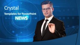  Presentation with tehnology - Presentation featuring telling the news with tehnology background and a  colored foreground