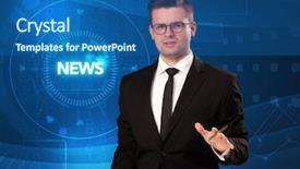  Presentation with news - Slide deck featuring telling the news with tehnology background and a  colored foreground