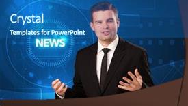  Presentation with news - Beautiful presentation featuring telling the news with tehnology backdrop and a  colored foreground