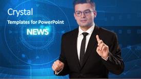  Presentation with tehnology - Presentation theme enhanced with telling the news with tehnology background and a ocean colored foreground