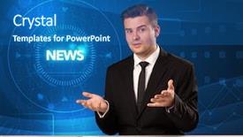  Presentation with news - Slide deck enhanced with telling the news with tehnology background and a  colored foreground