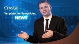  Presentation with news - Amazing slide set having telling the news with tehnology backdrop and a  colored foreground