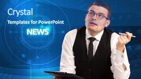  Presentation with tehnology - Beautiful presentation theme featuring telling the news with tehnology backdrop and a  colored foreground