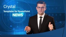  Presentation with news - Presentation theme consisting of telling the news with tehnology background and a  colored foreground